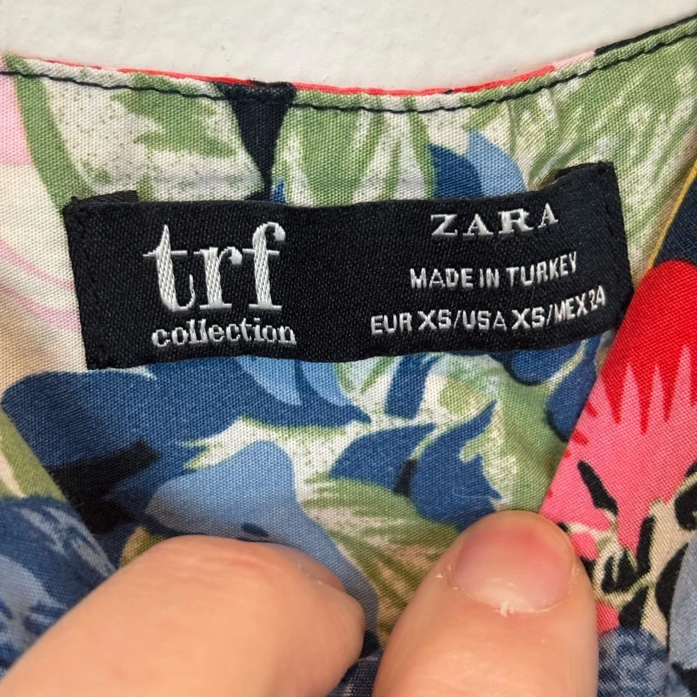 Zara Vibrant Floral Puff Sleeve Blouse 042 - Picture 2 of 6